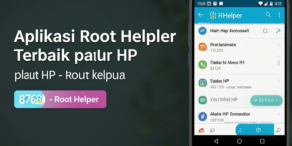 Tampilan antarmuka aplikasi Root Helper 8768 yang fungsional.