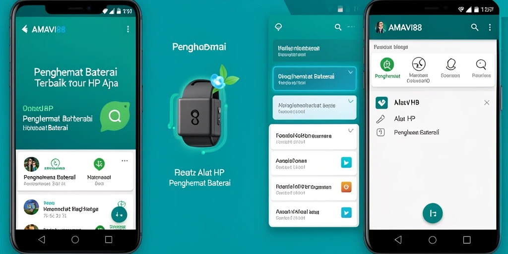 Tampilan antarmuka AMAVI88 yang sederhana dan efektif untuk penghemat baterai.