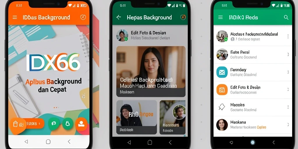 Tampilan antarmuka aplikasi Hapus Background IDX66 yang sederhana dan fungsional.