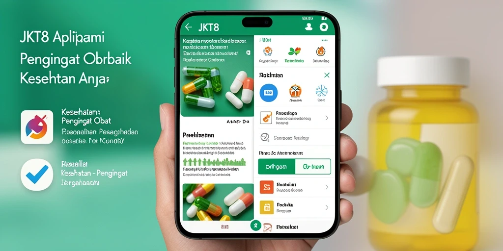 Tampilan antarmuka JKT8 yang memudahkan pengguna dalam mengingat obat.